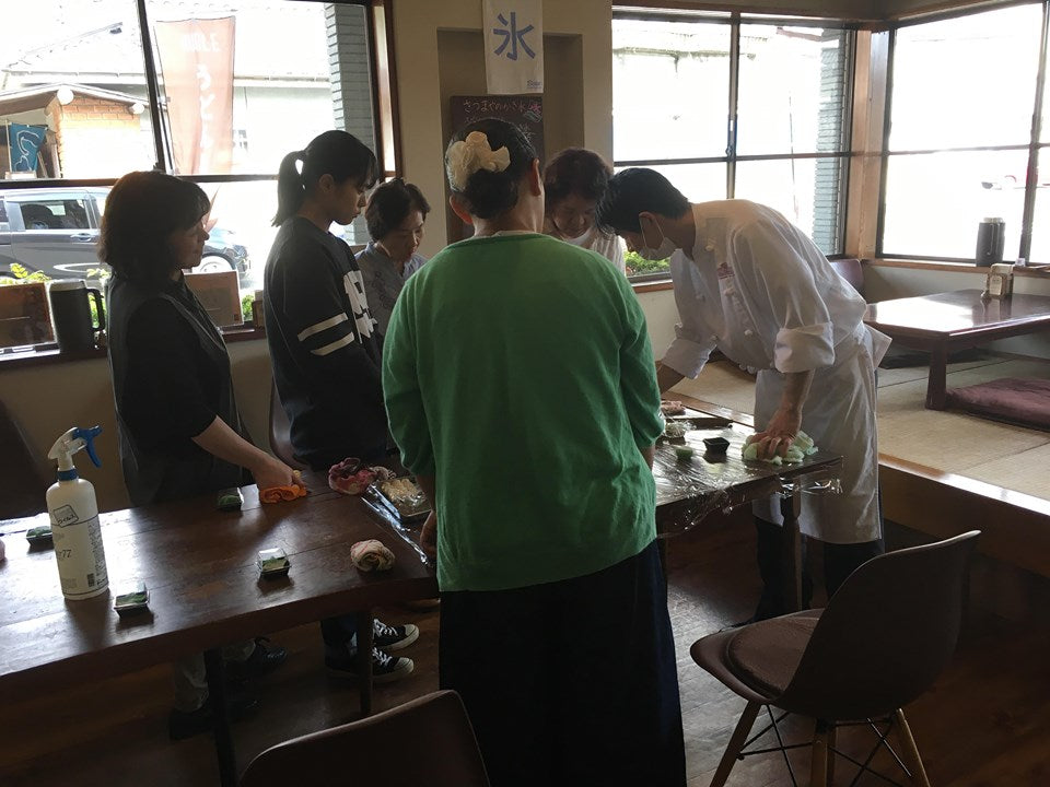 先日の和菓子作り体験